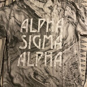 Gray Marble Alpha Sigma Alpha Sorority T-Shirt